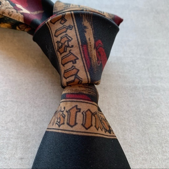Norman Rockwell Christmas Themed Silk Tie - Picture 4 of 5